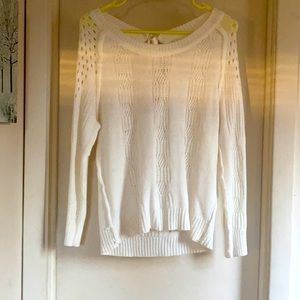 Light knitted white sweater